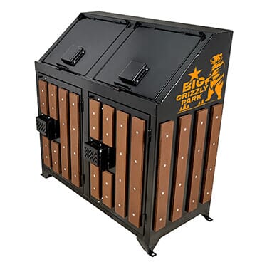 Personalized Bear-Proof Trash Receptacle, Double-Slatted